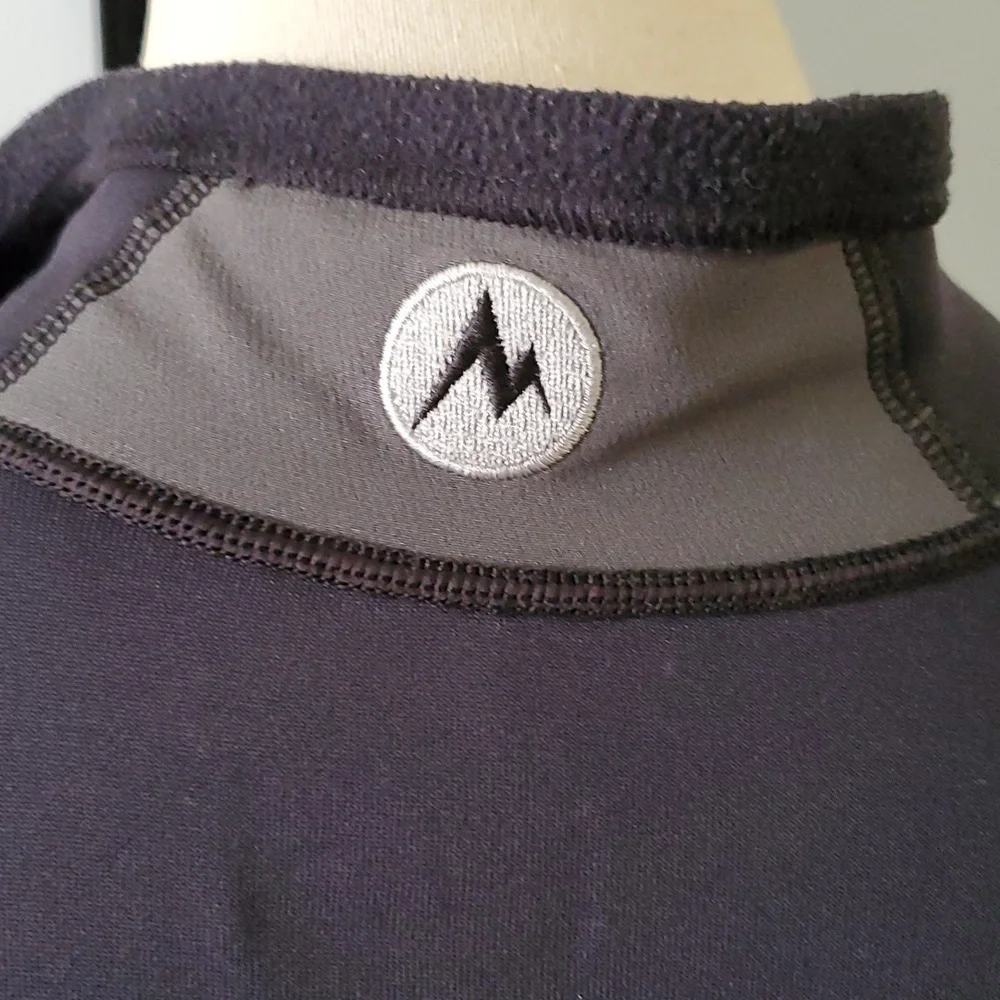 Marmot black gray 1/4 zip pullover size L
